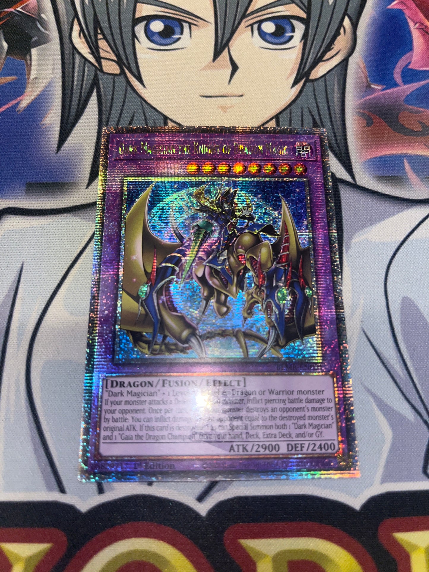 Dark Magician The Knight Of Dragon Magic BLMR-EN001 Quarter Century