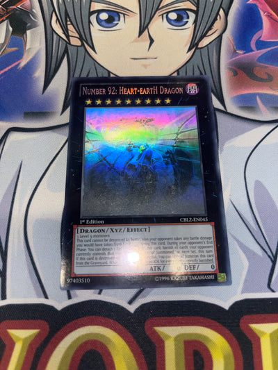 Number 92: Heart Earth Dragon Ghost Rare CBLZ-EN045 1st edition